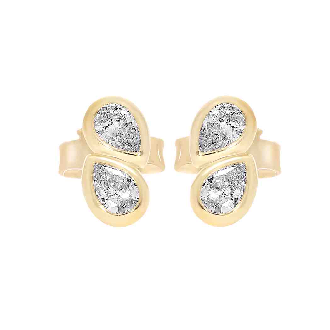 Pear Shape Diamond Stud Earrings ER22219A